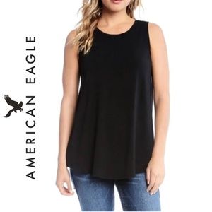 Black long flowy tank top, soft and sexy American Eagle, size small